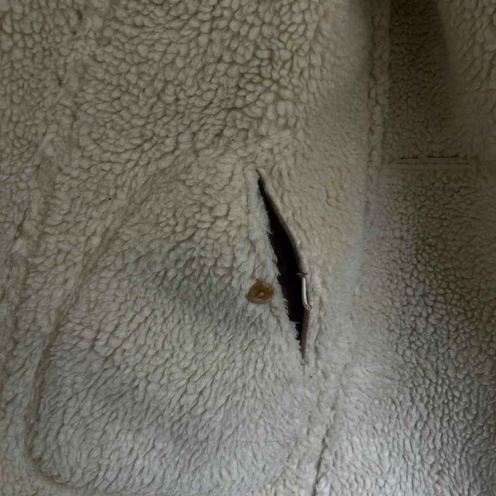 Women's Tan Shearling Coat - Picture 9 of 14